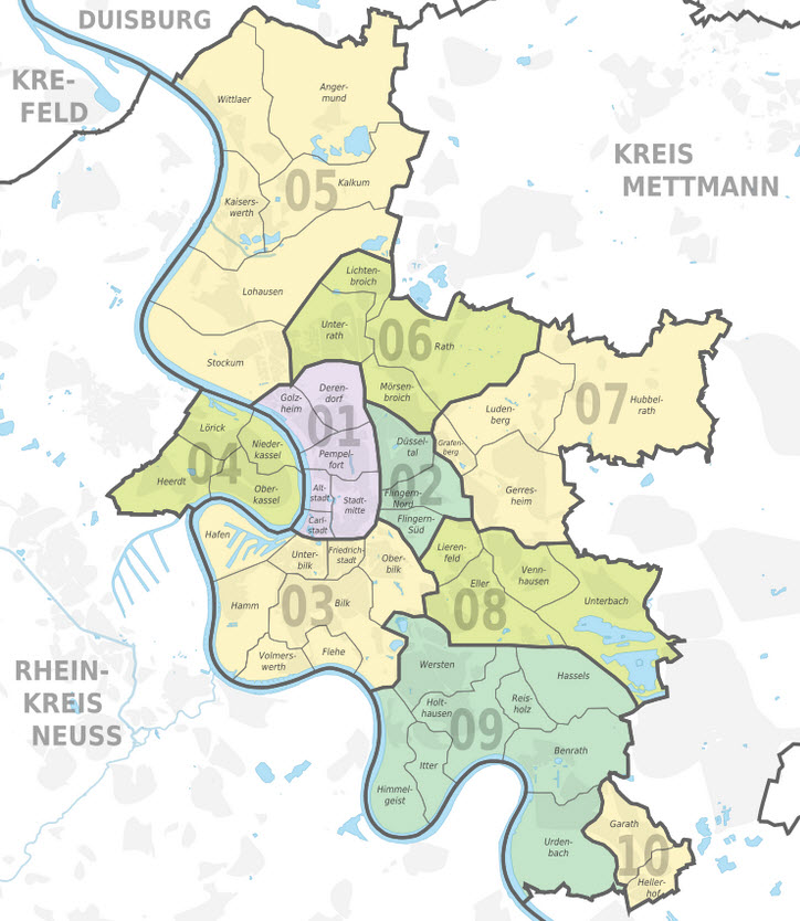 Karte Düsseldorf